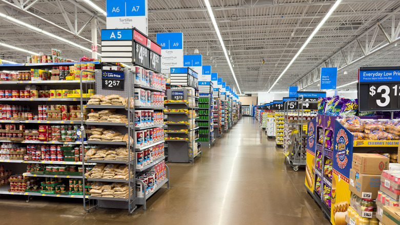 Walmart grocery aisle