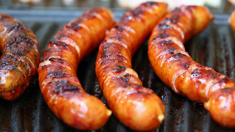 Grilled sausages