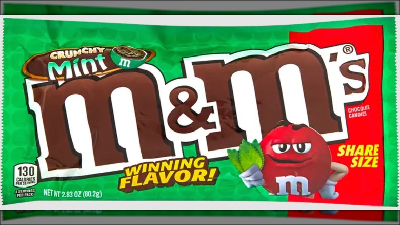 crunchy mint M&M's bag