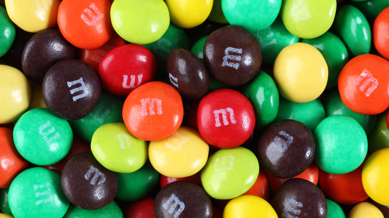 pile of assorted M&M's