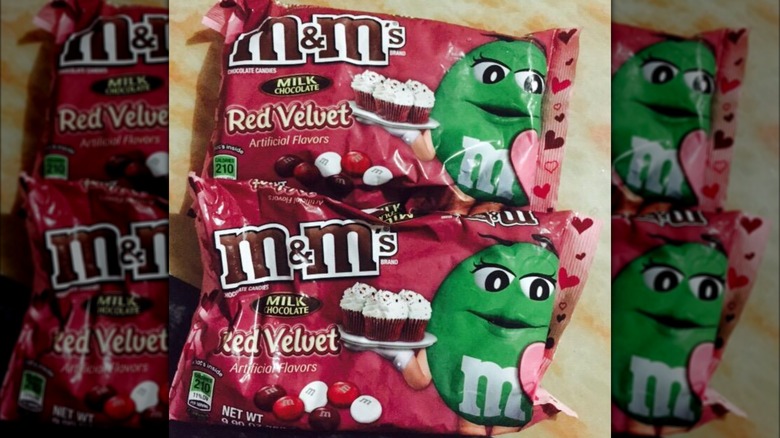 red velvet M&M's bags