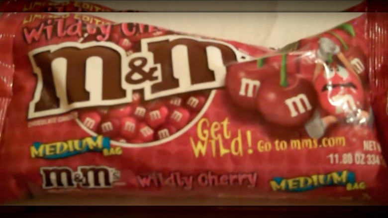 wildly cherry M&M's bag