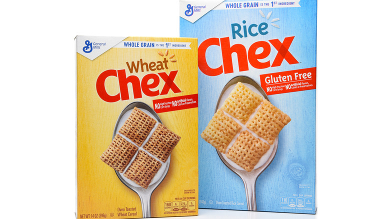 Rice Chex and Wheat Chex cereals