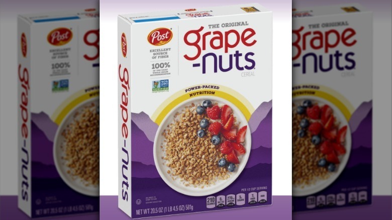 Box of Grape-Nuts cereal