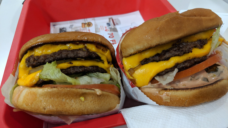 animal style double double burgers