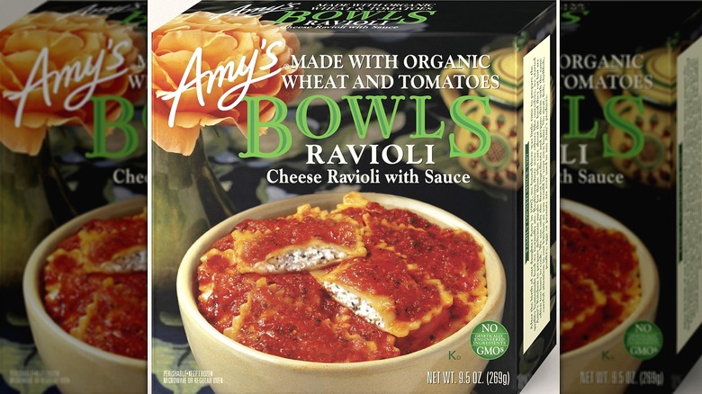 Amy's frozen cheese ravioli bowl