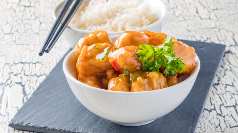 sweet and sour chicken bowl