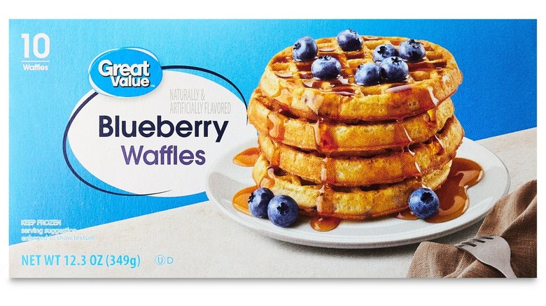 Walmart Great Value Blueberry Waffles