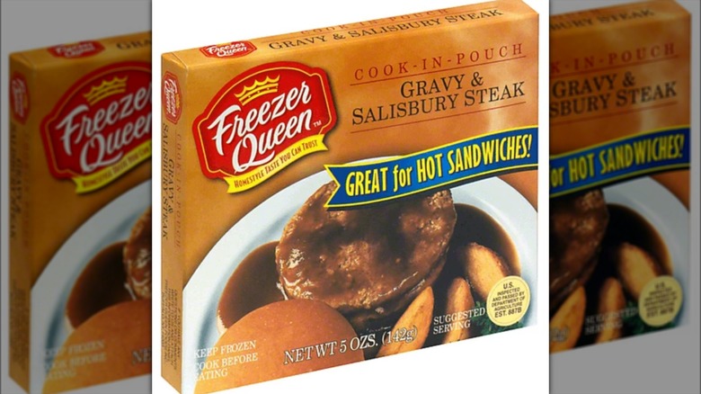 freezer queen gravy & salisbury steak packaging