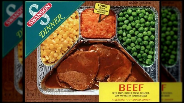 swanson chopped sirloin beef packaging