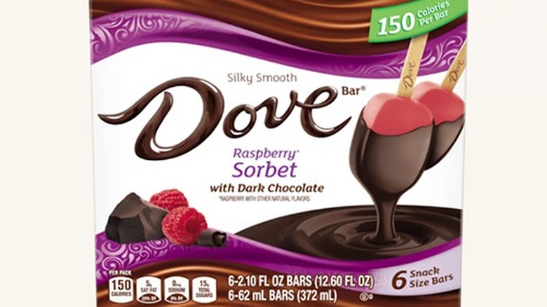 Box of Dove Raspberry Sorbet bars