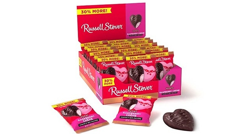 Russell Stover chocolate raspberry hearts