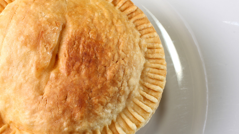 Chicken pot pie with golden crust