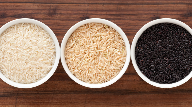 Different types of rice