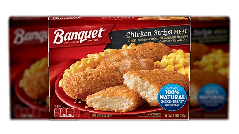 Box of Banquet chicken strips