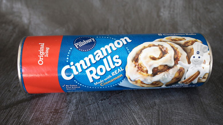 Tub of Pillsbury Cinnamon Rolls with Icing