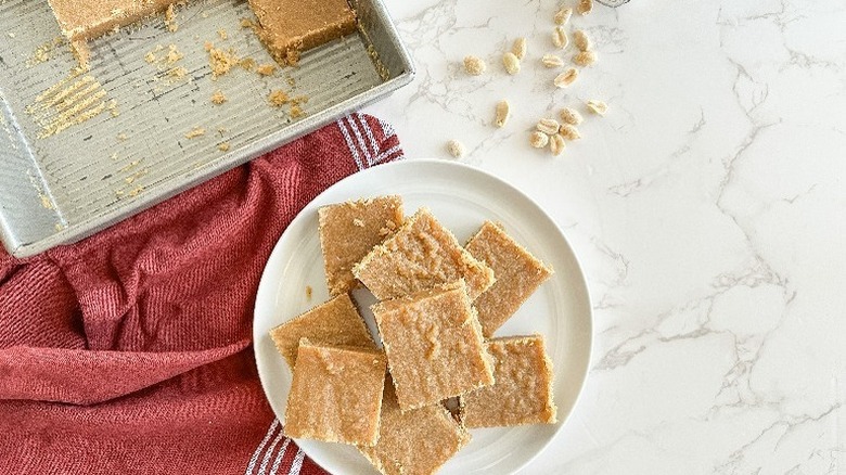 Peanut butter fudge squares