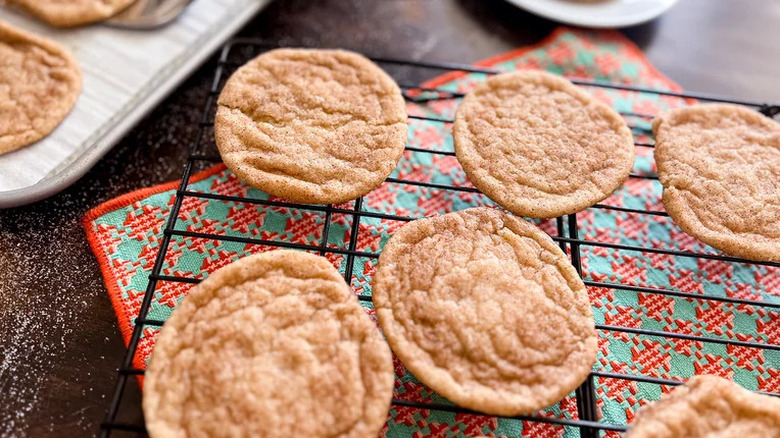 Snickerdoodles on cooling rack