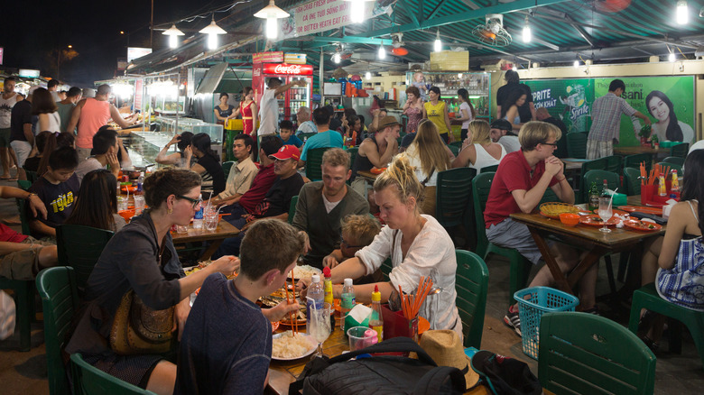 busy restaurant in Vietnam