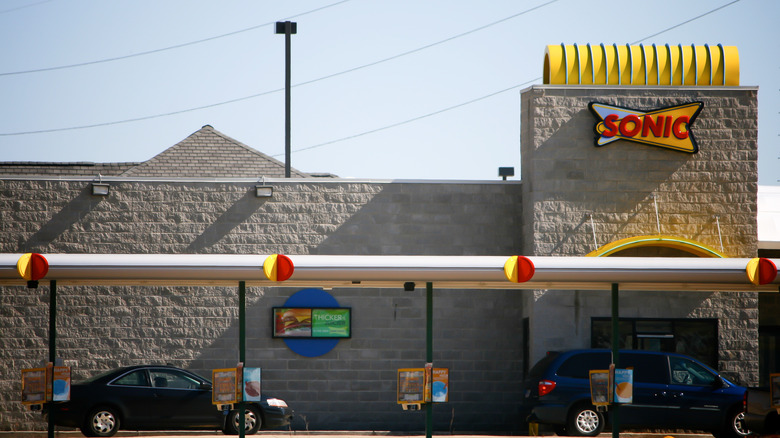 sonic sign and building