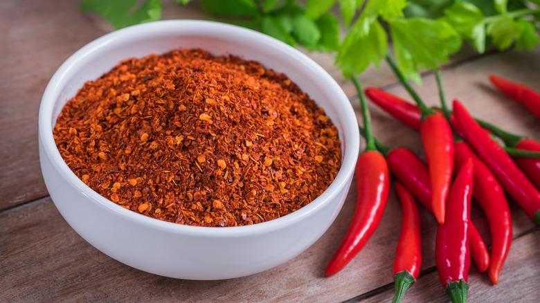 cayenne pepper in bowl