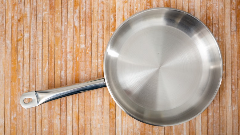 stainless steel frying pan