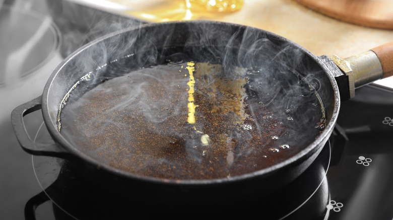 pan with hot oil