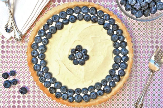 7. Lemon Chiffon Tart with Blueberries