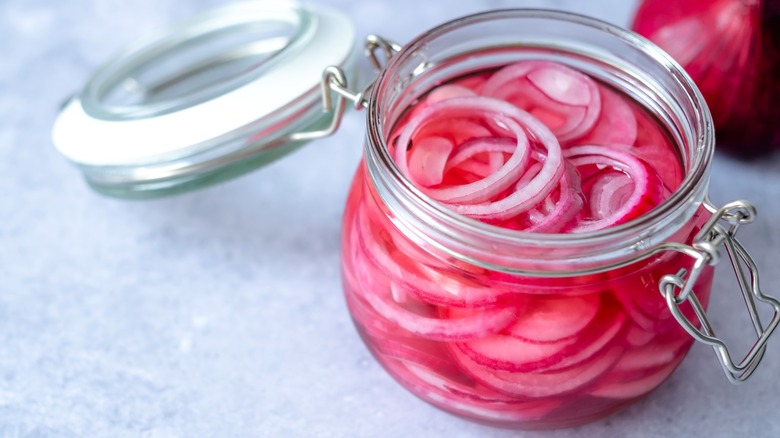 Pickled red onions