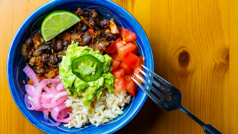 Black bean burrito bowl