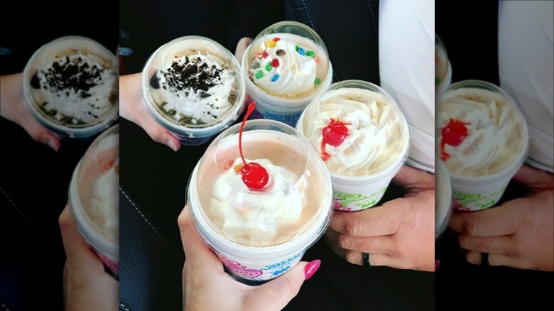 Sonic ice cream drinks together