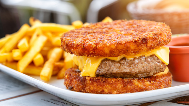 hashbrown burger buns