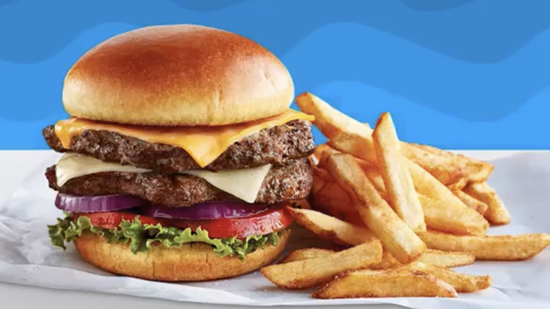 IHOP mega monster cheeseburger