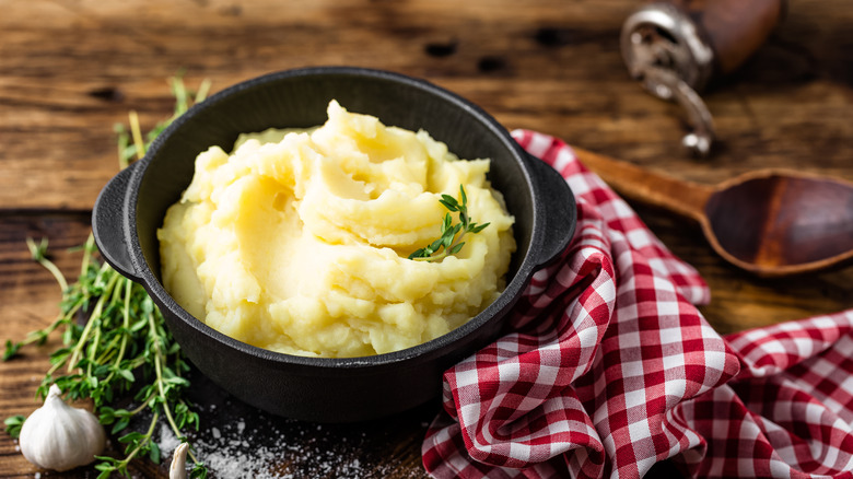 mashed potato in a pot