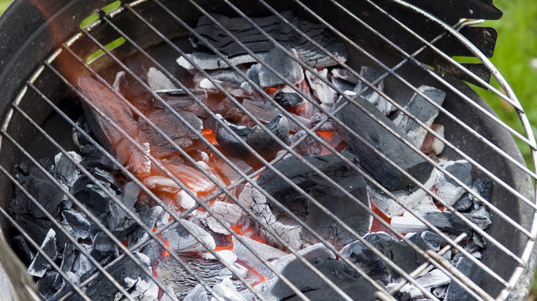 Fired-up charcoal grill