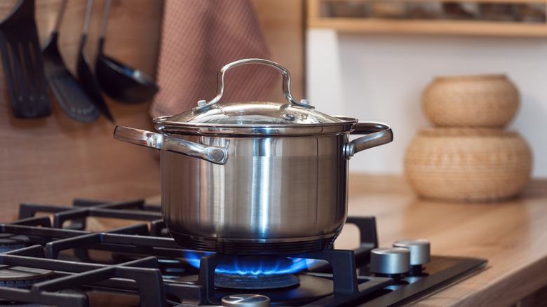 pot on saucepan