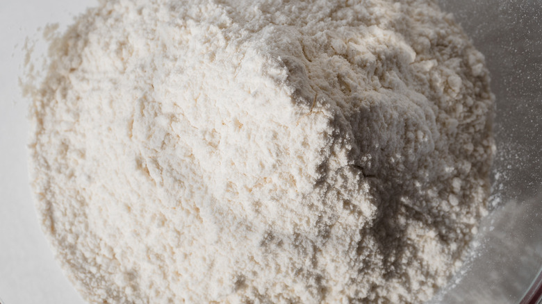 self-rising flour in bowl