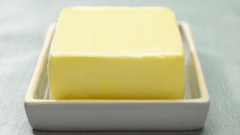 dish with butter