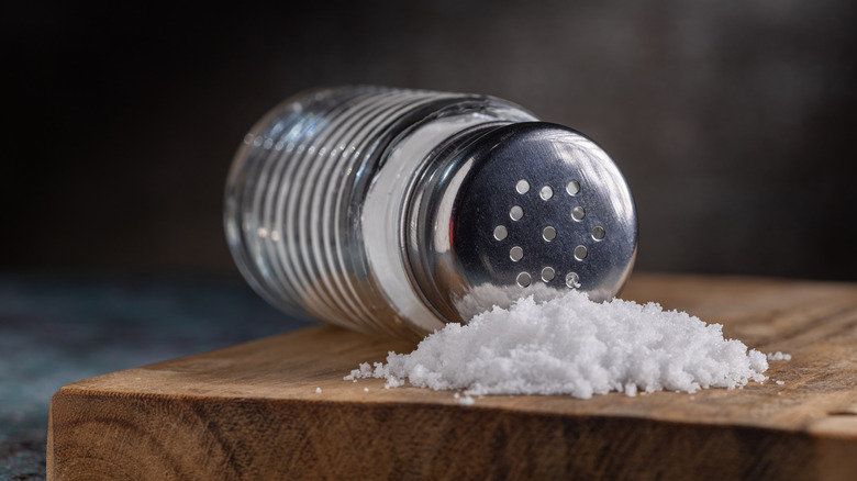 salt shaker on table