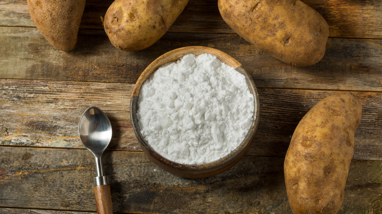 potato starch in a bowl