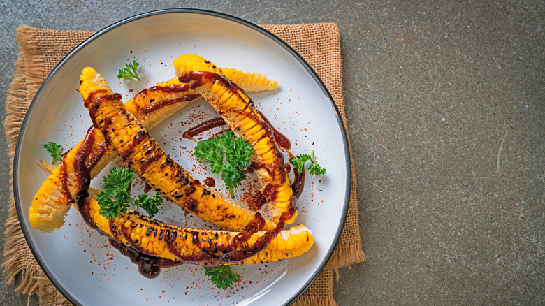 bbq sauce on corn