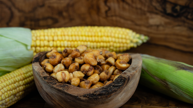 corn nuts and ear of corn