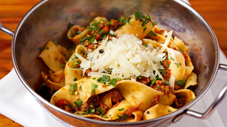 Bowl of pappardelle al cinghiale