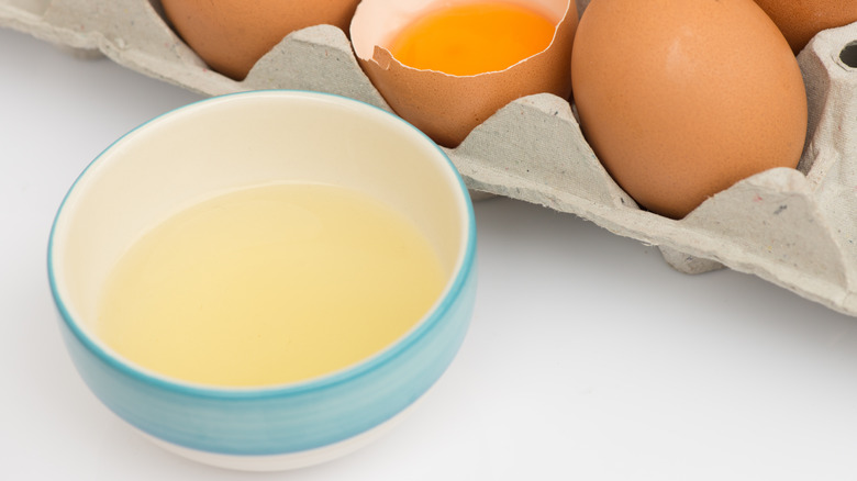 Bowl of egg whites