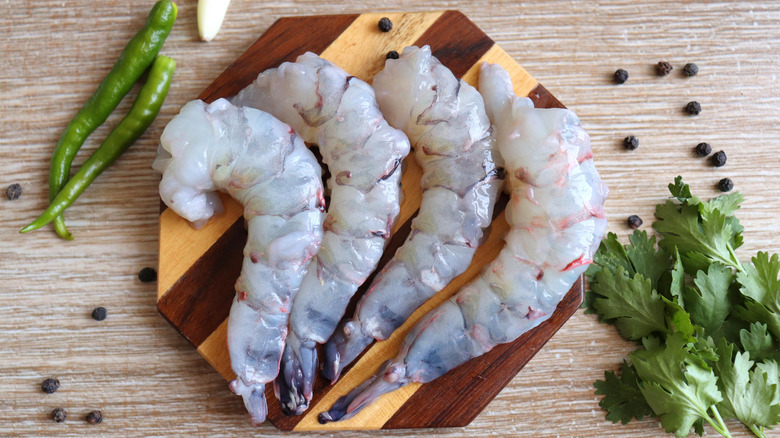 Platter of tiger shrimp