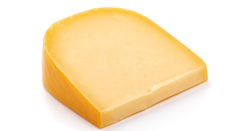 wedge of gouda cheese