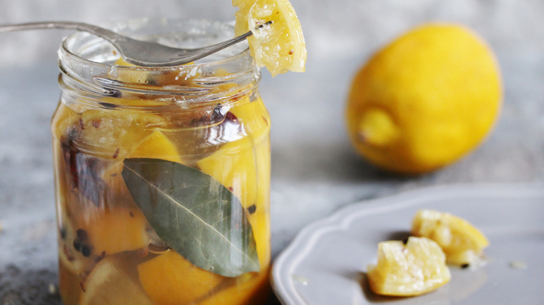 Jar of preserved lemons