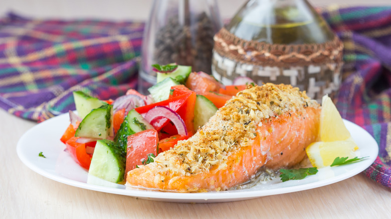 Parmesan-crusted salmon