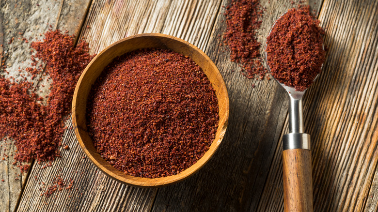 Bowl of dried sumac