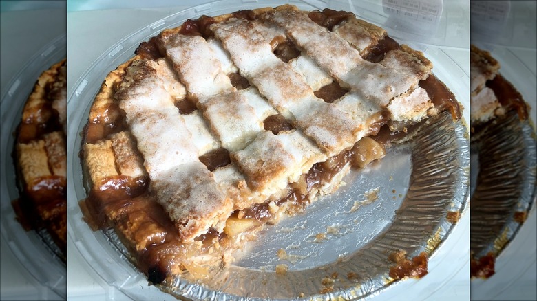 Half-eaten apple pie